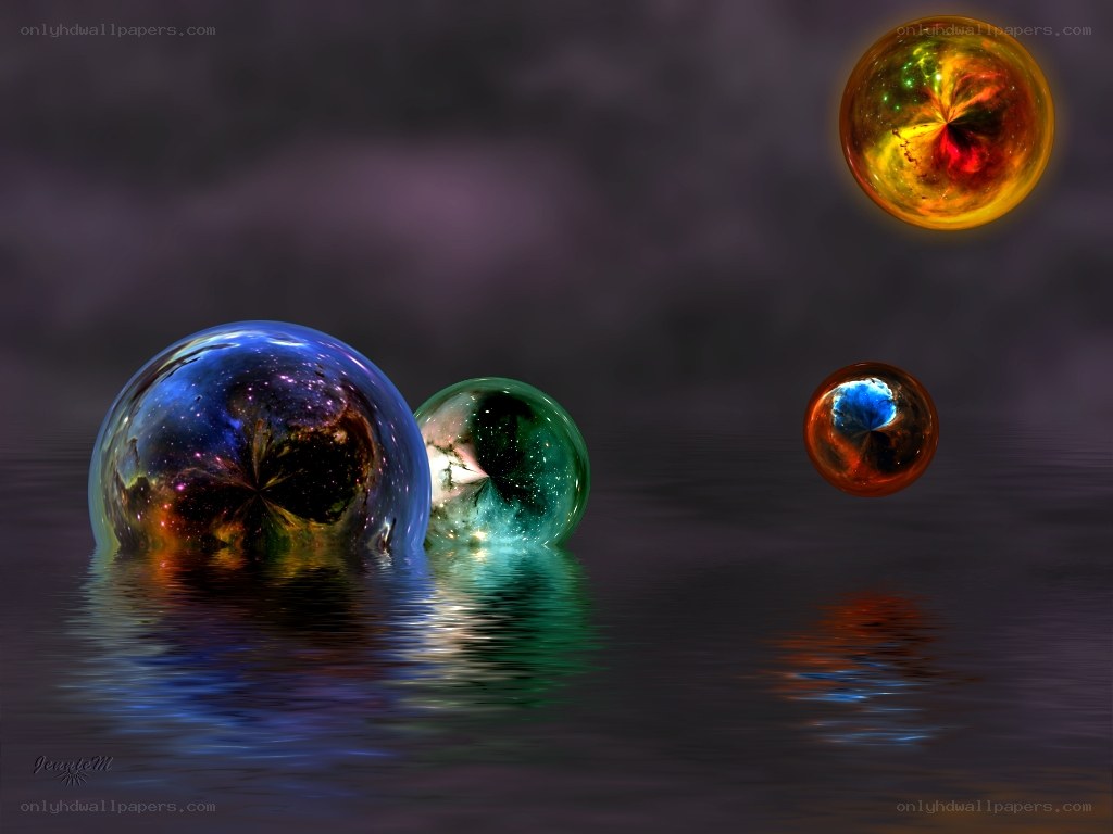 Cosmic spheres on water