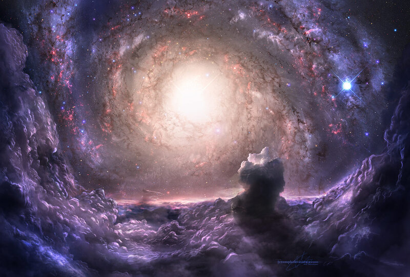 Cosmic spiral galaxy view