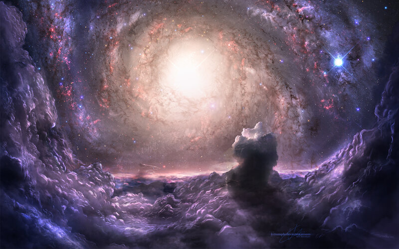 Cosmic spiral galaxy view