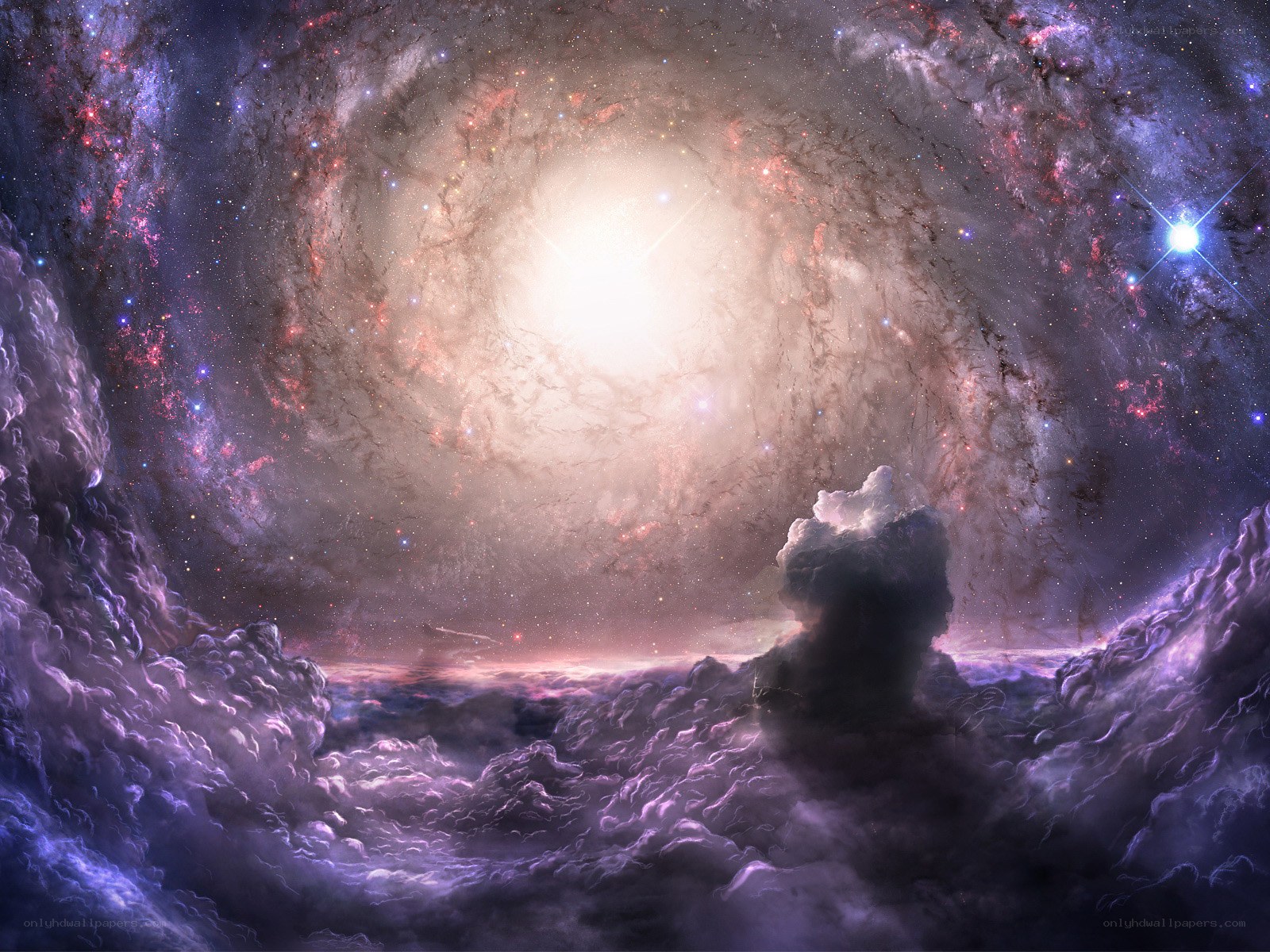 cosmic spiral galaxy view