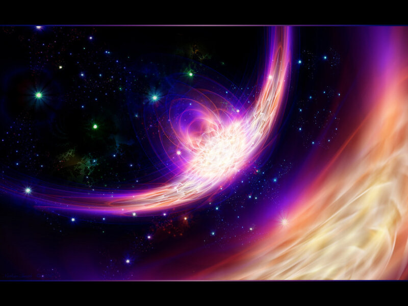 Cosmic Spiral Nebula — Purple
