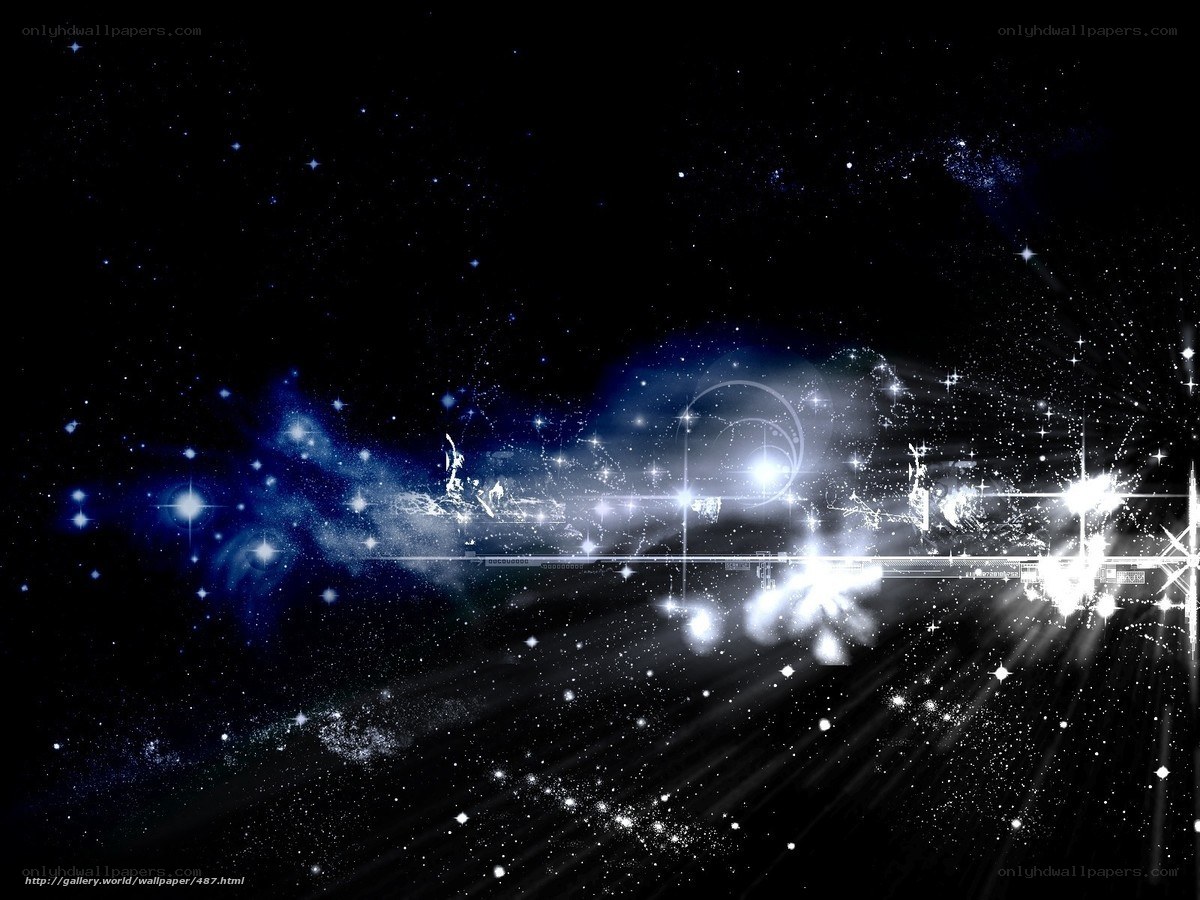 Cosmic Starfield with Nebula