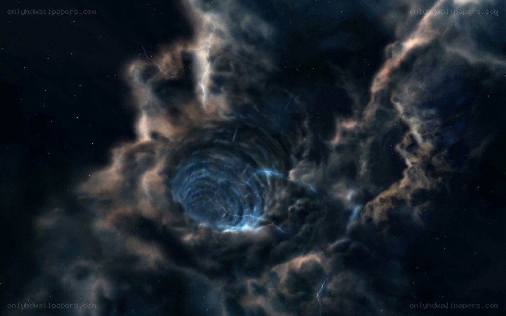 cosmic storm with lightning