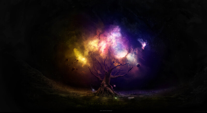 Cosmic tree in dark landscape