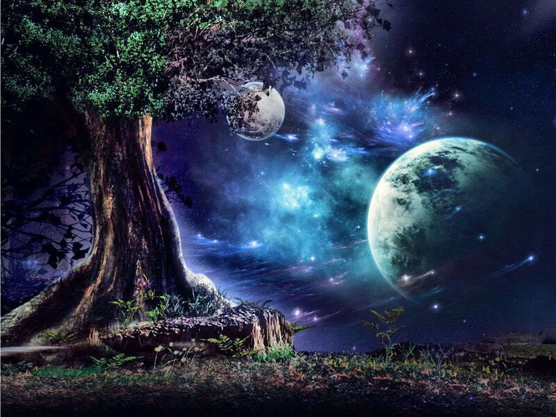 Cosmic tree under alien sky
