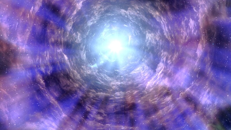 cosmic tunnel of light