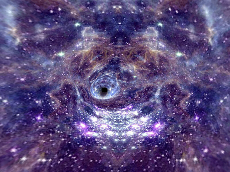 cosmic tunnel to a black hole