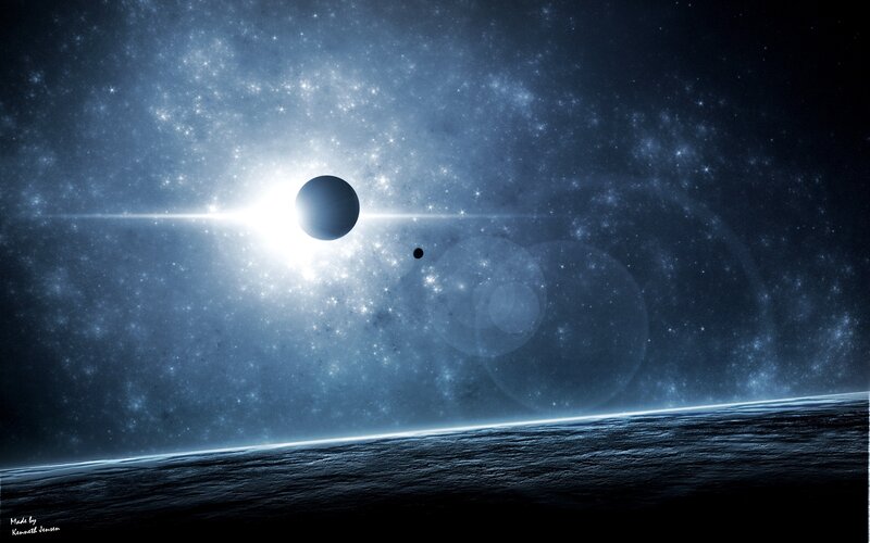 Cosmic view of a planet