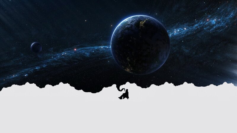 cosmic view of earth and moon