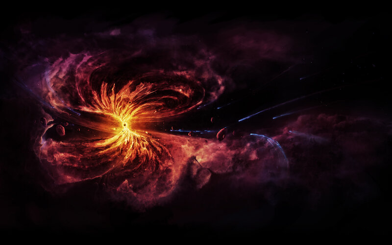 Cosmic vortex explosion