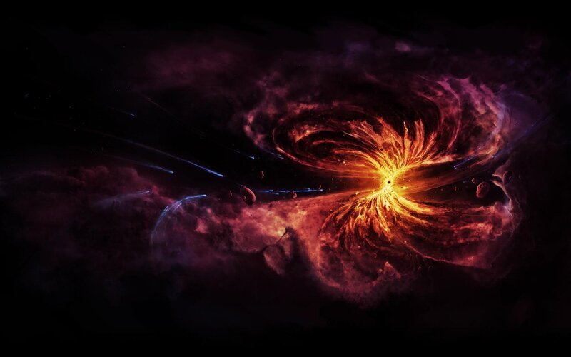 cosmic vortex in deep space