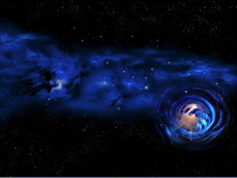 cosmic vortex in deep space