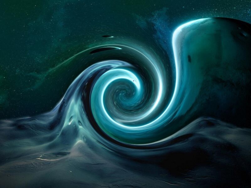 cosmic vortex in space