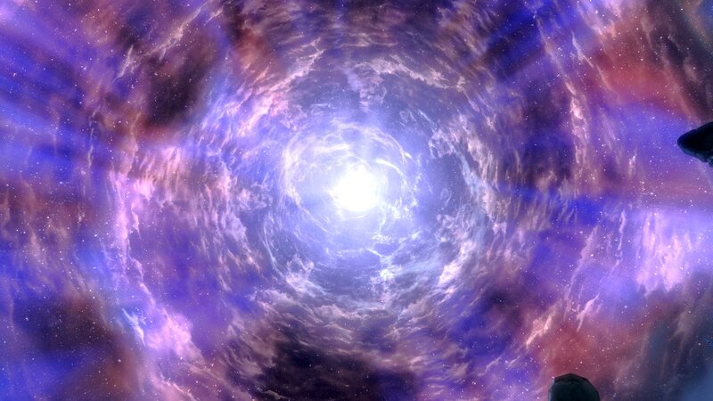 Cosmic Vortex in Space — Purple