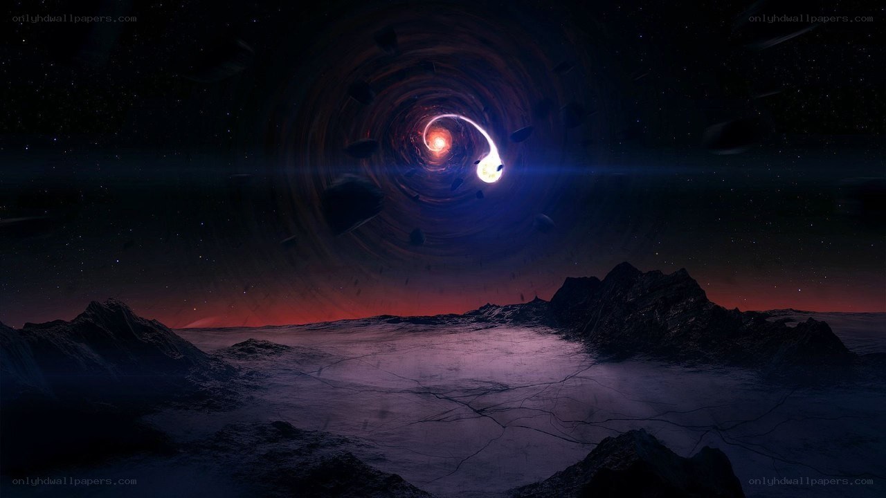 Cosmic vortex on alien planet