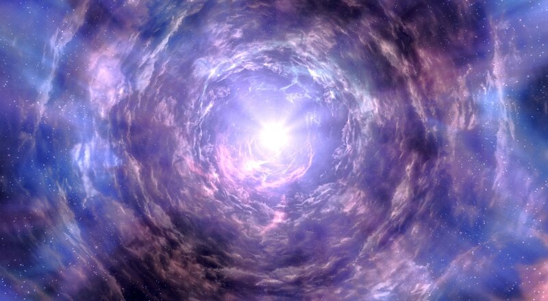 Cosmic Vortex Tunnel — Purple