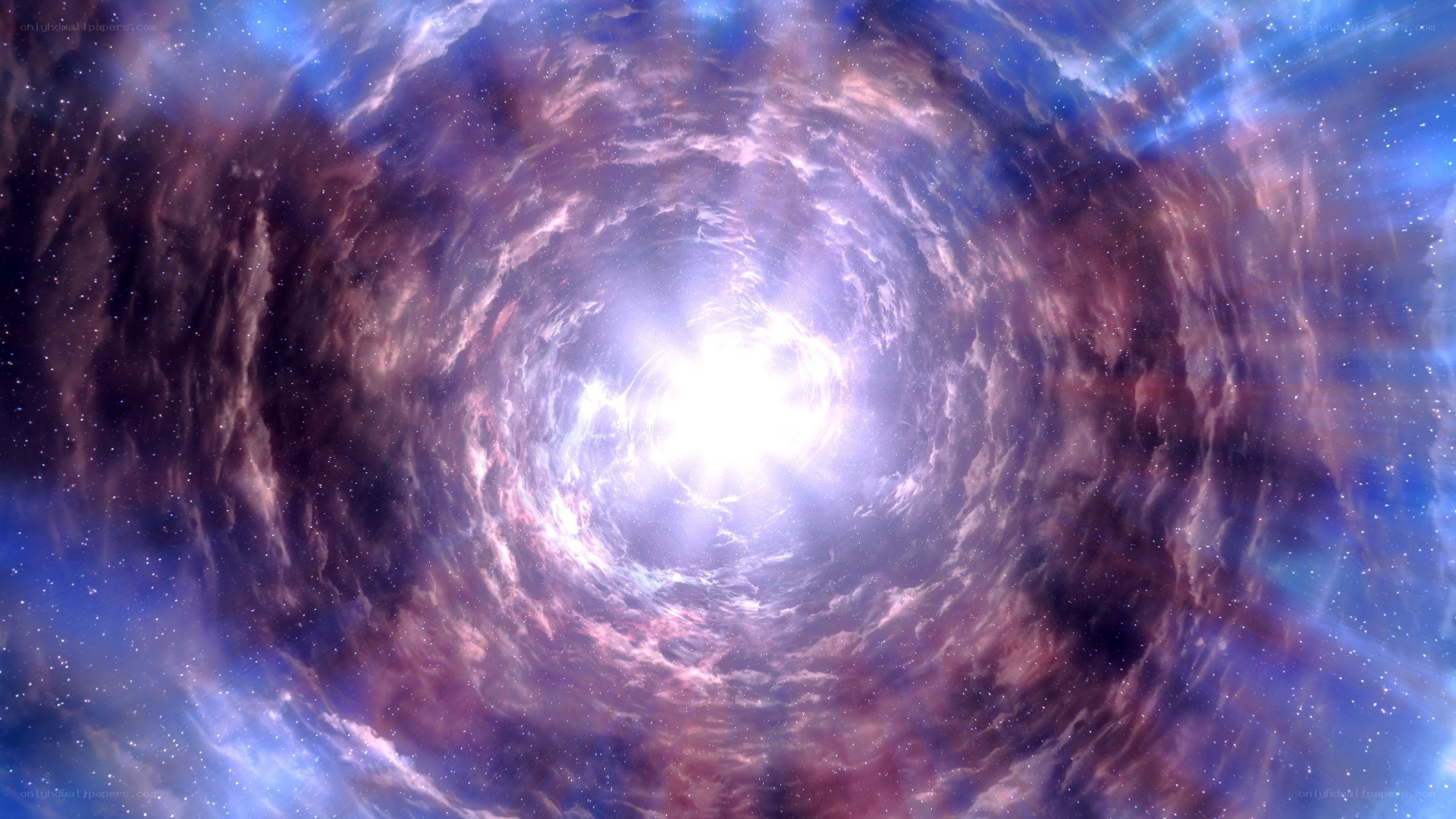 cosmic vortex with bright center