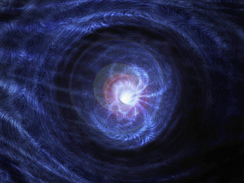 cosmic vortex with central light