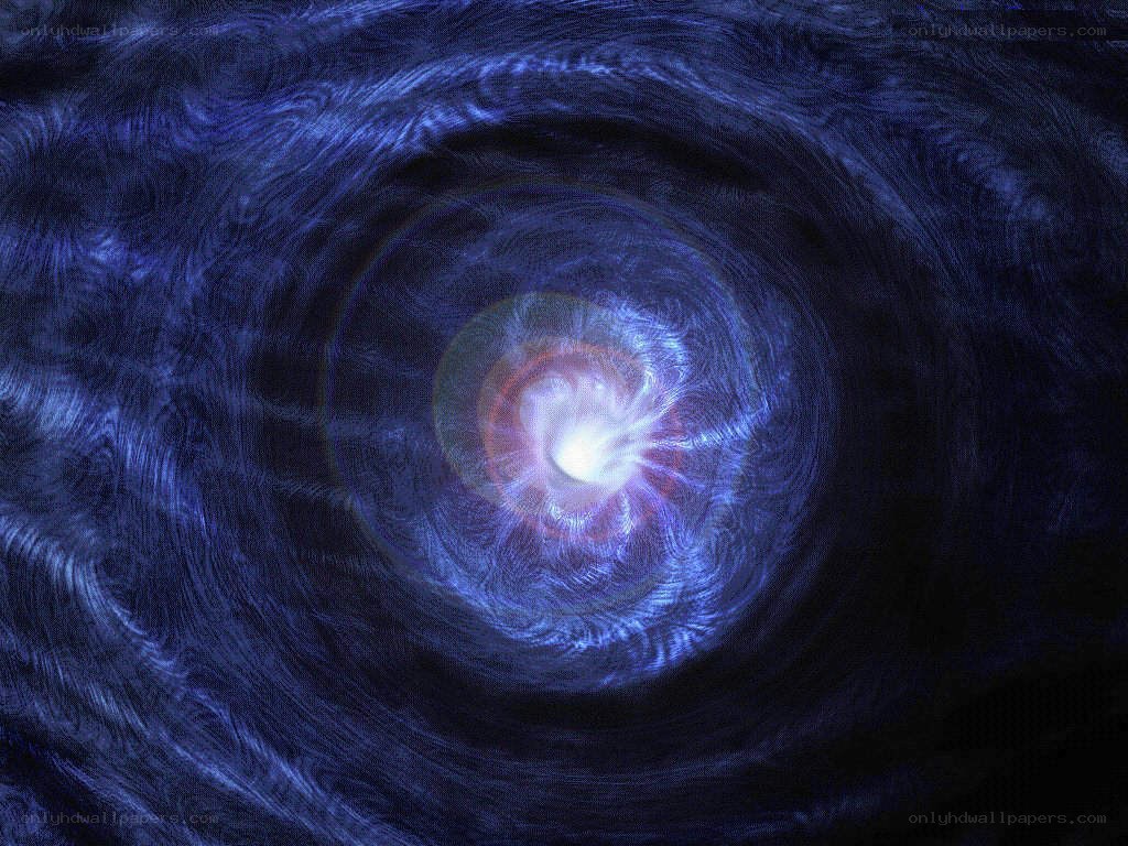 cosmic vortex with central light