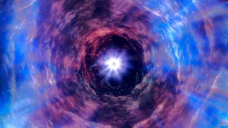 Cosmic Vortex with Star — Blue