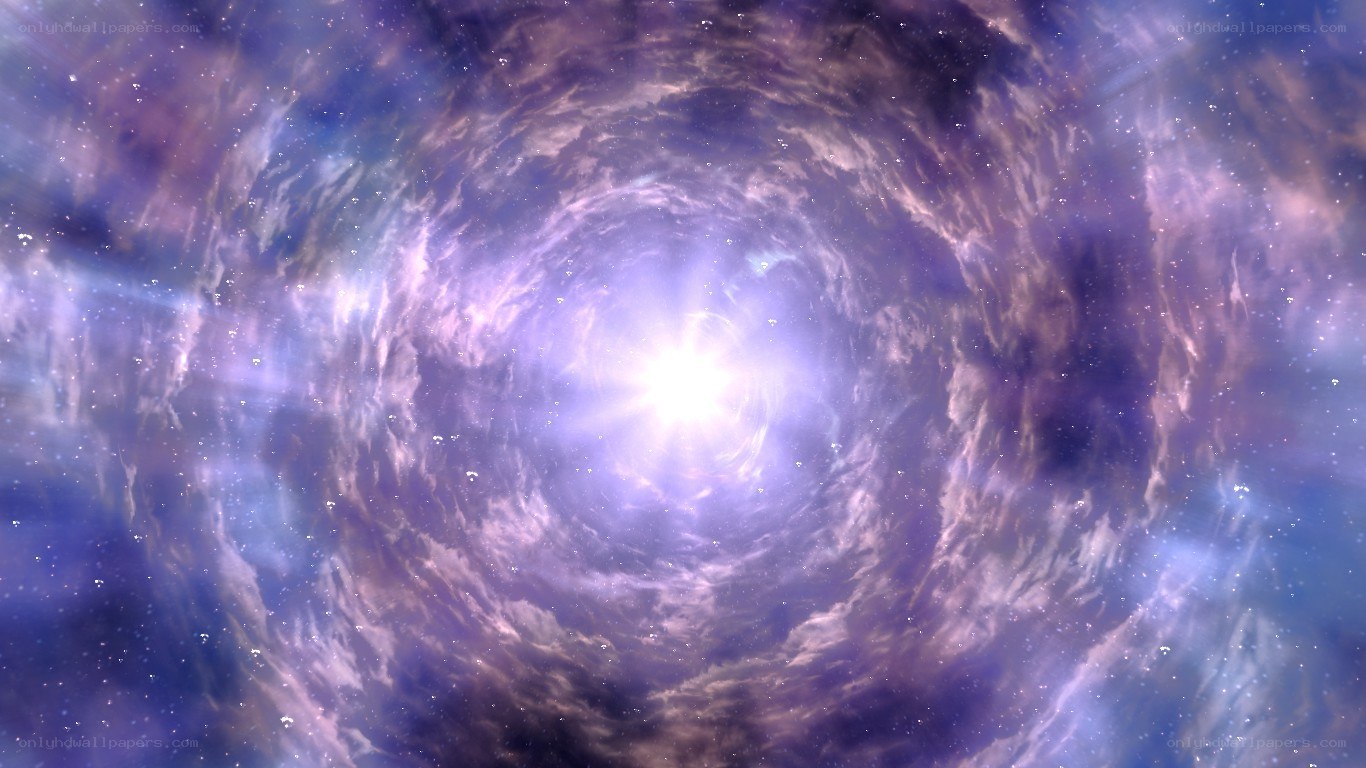 cosmic vortex with starburst