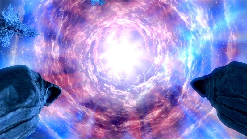 cosmic vortex with stone hands
