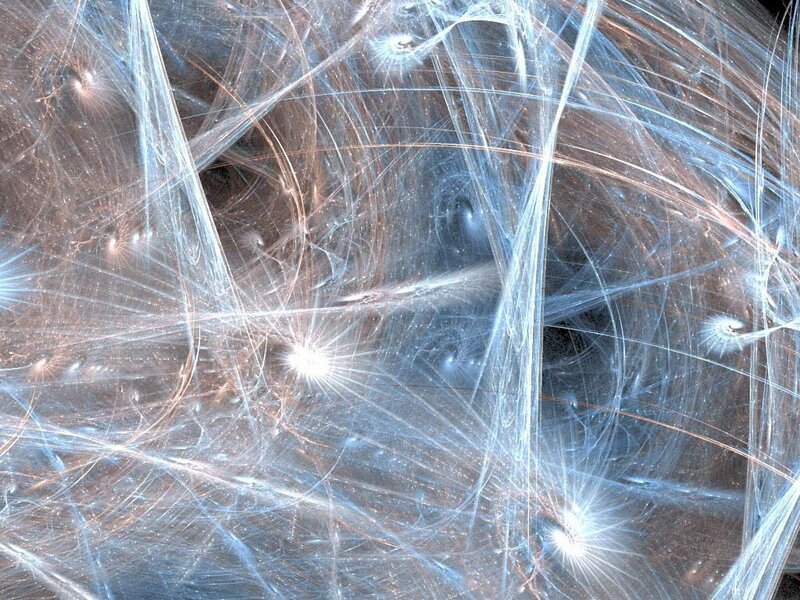 Cosmic web of light and energy