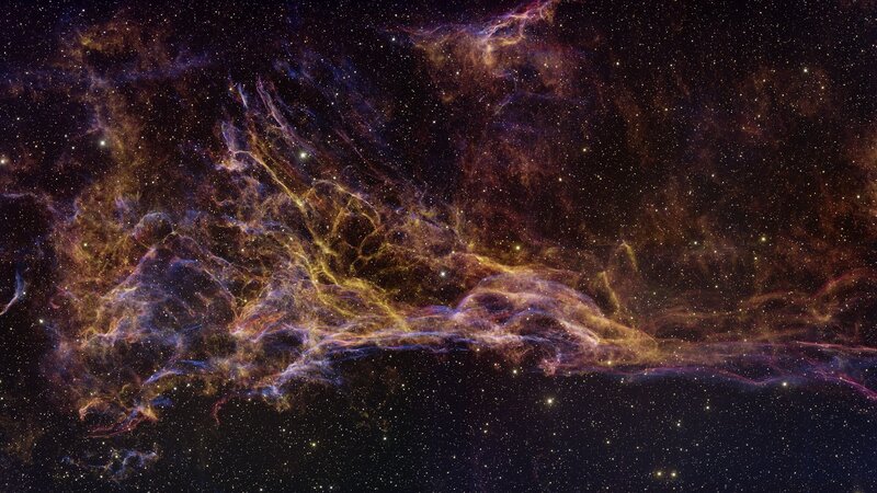 Cosmic web of stars and nebula