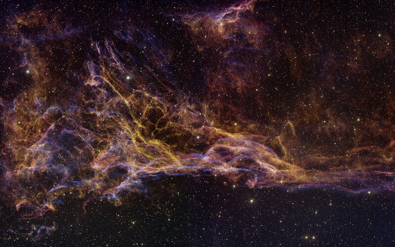 Cosmic web of stars and nebula