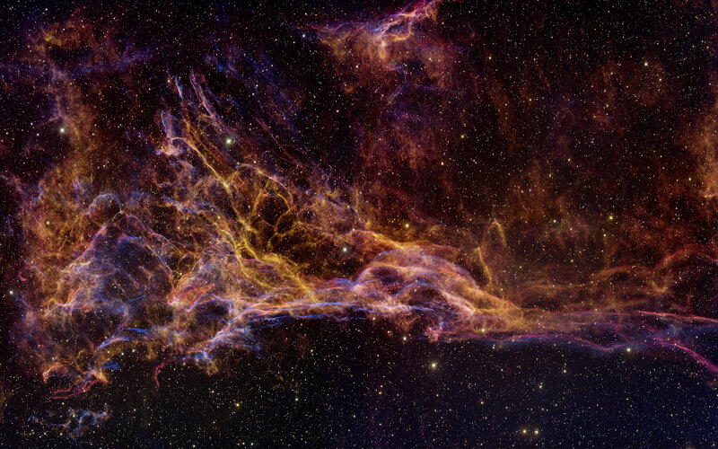 Cosmic web of stars and nebula