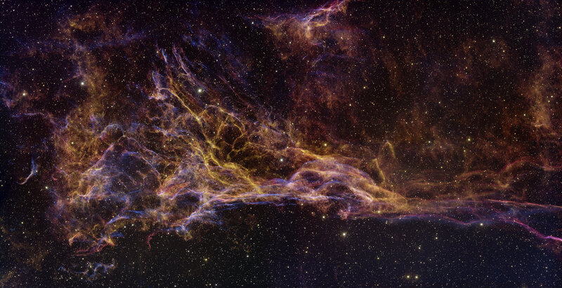 Cosmic web of stars and nebula
