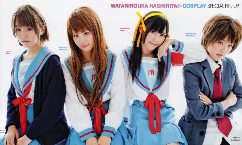 Cosplay group photo of four girls