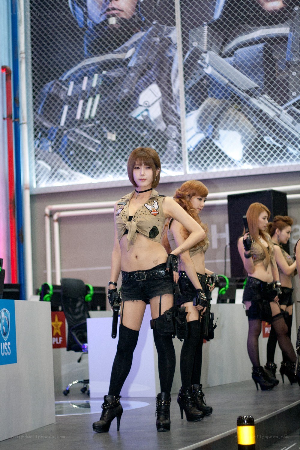 Cosplay models at gaming event
