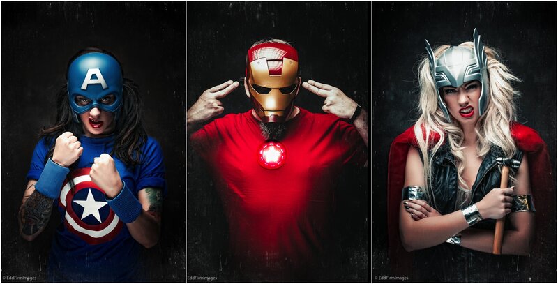 Cosplay of Marvel heroes