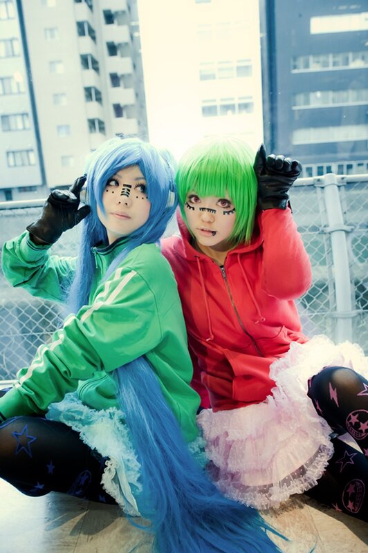 Cosplay of two anime characters