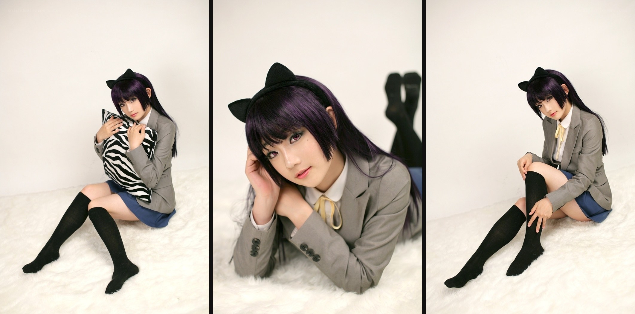 cosplay photoshoot with cat ears