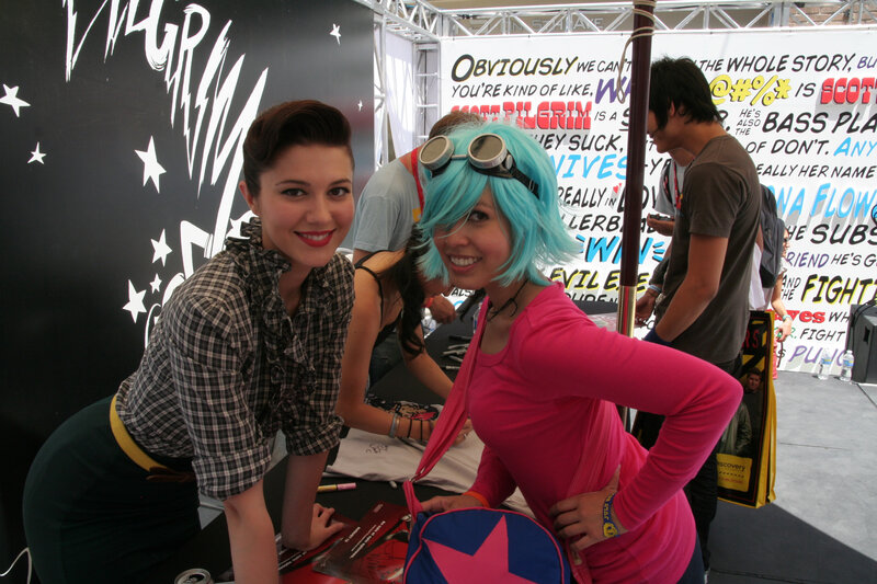 Cosplayer and artist at convention