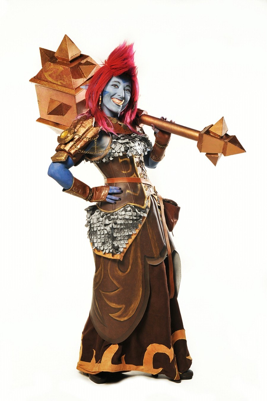 cosplayer as a fantasy warrior