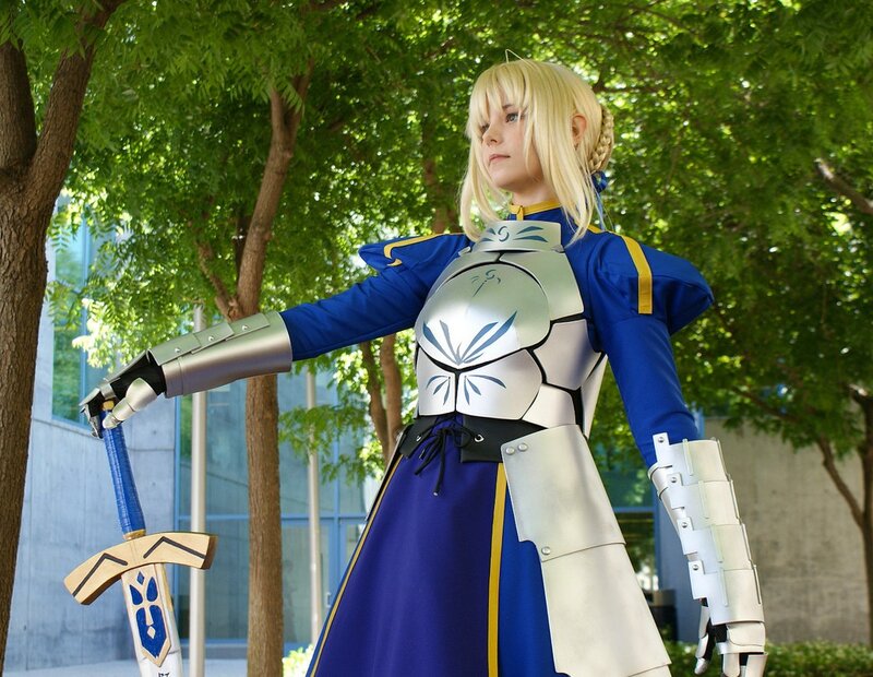 cosplayer as a knight