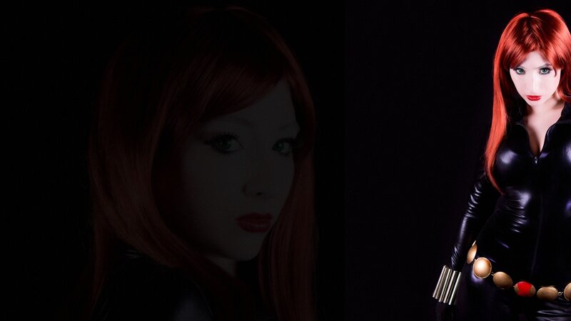 cosplayer as black widow