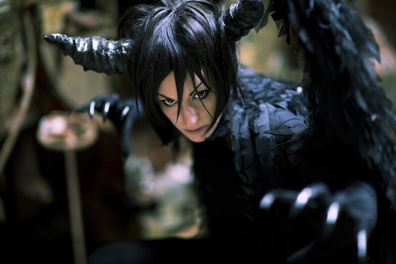 cosplayer as dark fantasy character