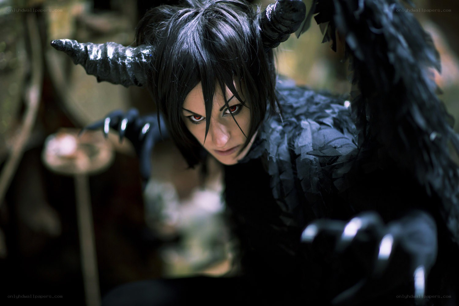 cosplayer as dark fantasy character