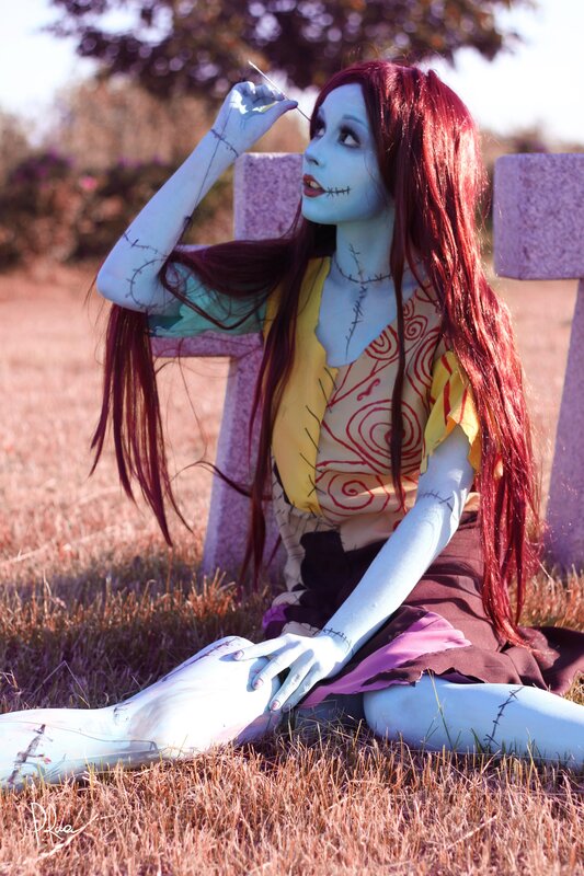 cosplayer as Sally from Nightmare Before Christmas