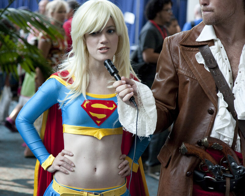 Cosplayer as Supergirl at convention