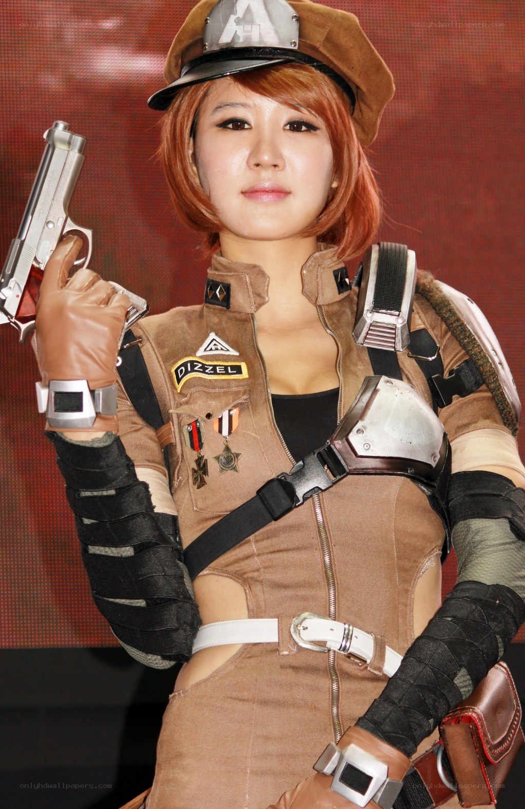 cosplayer holding a gun