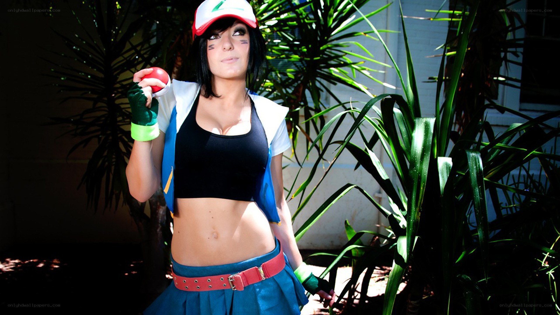 cosplayer holding a pokeball