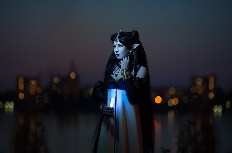 Cosplayer Holding Lantern