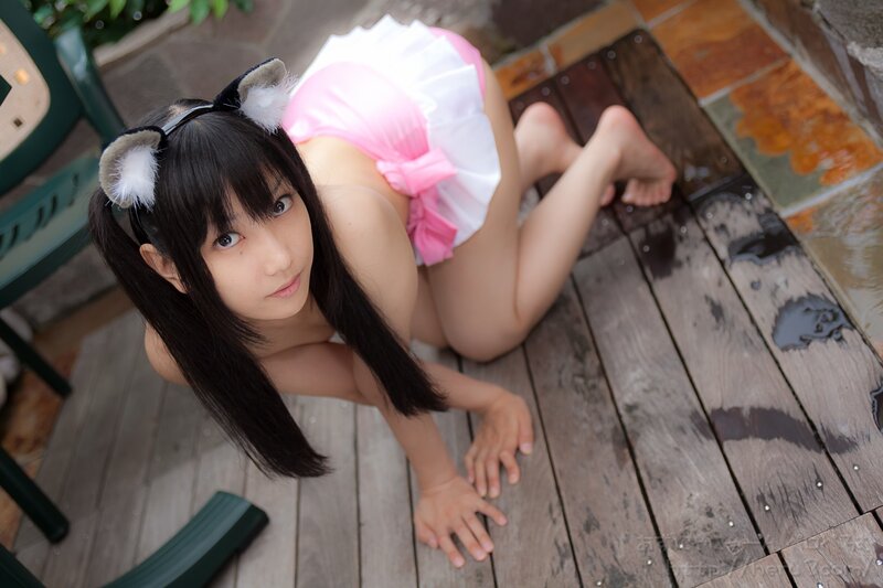 cosplayer in animal ears costume