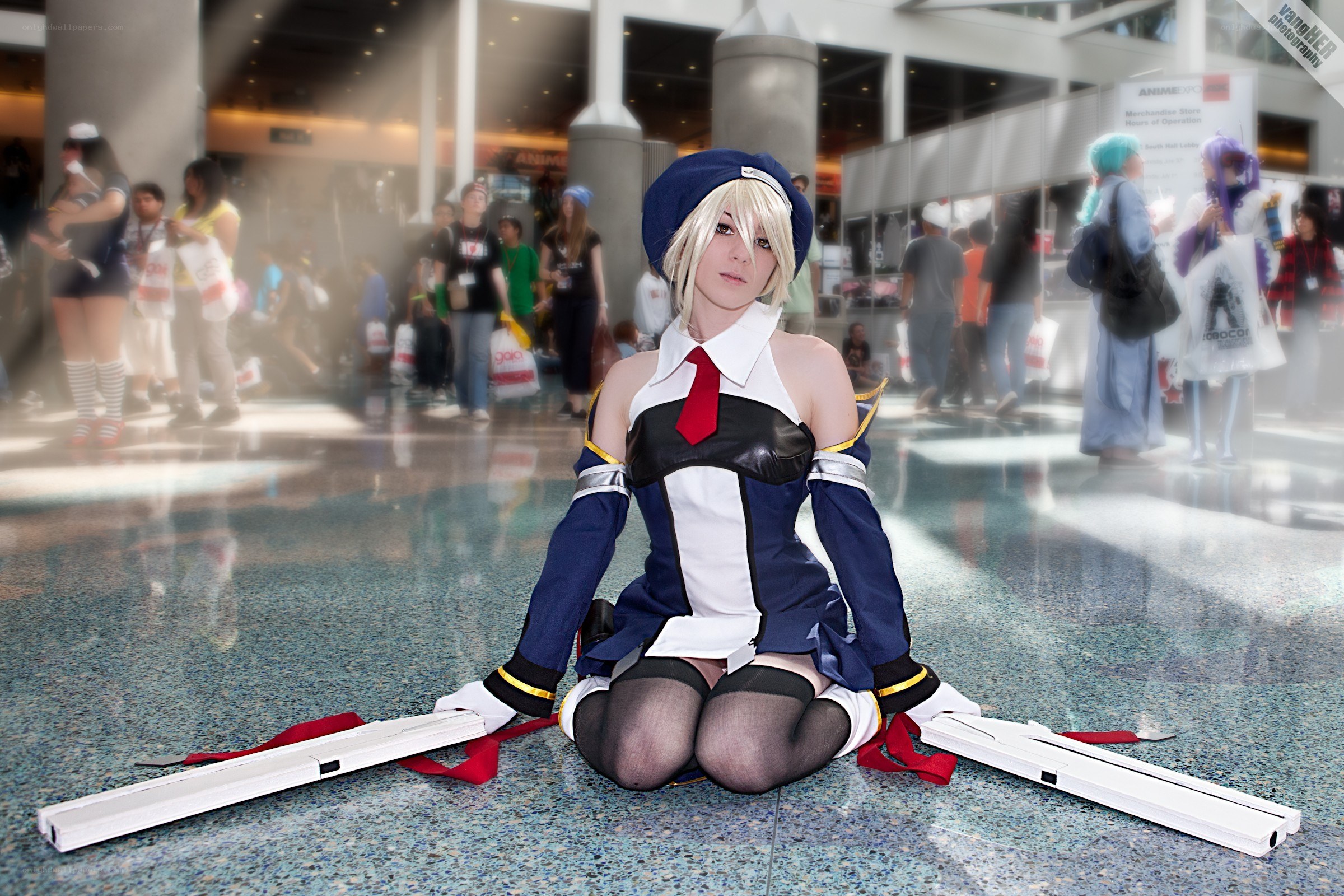 cosplayer in anime costume