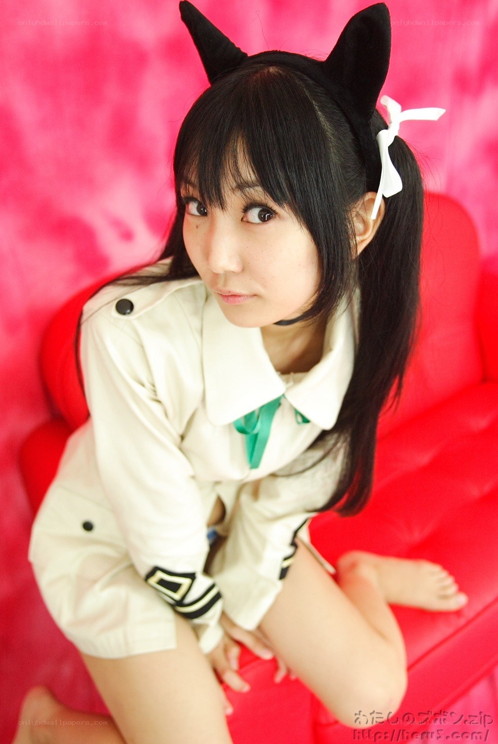 cosplayer in cat ears
